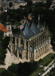 St.Barbara church in Kutna Hora - aerial view